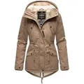Produktbild: Marikoo Winterjacke Manolya stylischer Kurzmantel mit weichem Teddyfell-Futter braun XL (42)