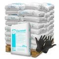 Produktbild: Claramat Siedesalz Tabletten 40 x 25kg (1000kg) Siedesalztabletten Regeneriersalz Enthärtersalz inklusiv 1 Paar ARNOMED Einweghandschuh
