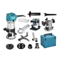 Produktbild: Makita  RT0702CX2J Multifunktionsfräse, Oberfräse, 710 Watt Spannzange 6+8 mm