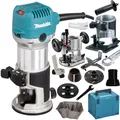 Produktbild: Makita Multifunktionsfräse Fräsen Holzbearbeitung 710W 6/8mm RT0702CX2J