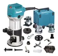 Produktbild: Makita Multifunktionsfräse 710 W, RT0702CX2J, 6/8 mm im MAKPAC 4 + Zubehör
