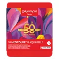 Produktbild: Caran d'Ache Neocolor II Wasserlösliche Wachspastelle 50 Jahre Special Edition - Pop - Dose mit 10 Farben, Kunstmalstifte, Kunstliebhaber-Geschenk, Kunstset Essentials, Pastellfarben, Ausmalen