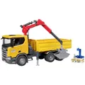 Produktbild: bruder Scania Super 560R Baustellen-LKW mit Kran und 2 Paletten Fertigmodell