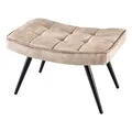 Produktbild: riess-ambiente Hocker SCANDINAVIA - modern champagner beige Samt schwarze Metallbeine Fußhocker