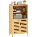Produktbild: Kleankin Badezimmerschrank Bambus Naturholz 50L x 29B x 92H cm