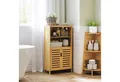 Produktbild: Kleankin Badkommode Unterschrank aus Bambus Lamellentüren (Badschrank, 1 St., Badezimmerschrank), Naturholz, 50 x 29 x 92 cm