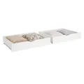 Produktbild: Homestyle4u Bettkasten 2er Set MDF Aufbewahrung mit Rollen, Bett Schublade Bettauszug Weiß