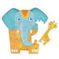 Produktbild: HABA 2-in-1 Elefant Puzzle: Beidseitiges Holzpuzzle mit afrikanischen Tiermotiven – Fördert Kreativität & Motorik – Montessori-Spielzeug für Kinder ab 3 Jahren – 2011068001