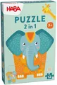 Produktbild: 12 Teile HABA Kinder Puzzle 2 in 1 Elefant 2011068001