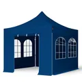 Produktbild: TOOLPORT 3x3m Aluminium Faltpavillon, inkl. 4 Seitenteile, dunkelblau - (600154)