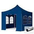 Produktbild: TOOLPORT Faltzelt Faltpavillon Professional 3x3 m mit 4 Seitenteilen - ALU Pavillon Partyzelt in blau