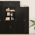 Produktbild: vidaXL Wandschrank Schwarz Eichen-Optik 30 x 42,5 x 39,5 cm