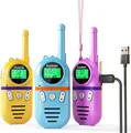 Produktbild: Inspireyes Walkie Talkie Kinder Aufladbar 48 Std Arbeitszeit 8 Kanäle 3 Stück