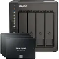 Produktbild: QNAP TS-453E-8G 4TB 870 EVO SSD Bundle NAS inkl. 4x 1TB 870 EVO 2,5 Zoll SATA SSD