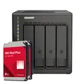 Produktbild: QNAP TS-453E-8G 16TB WD Red Plus NAS-Bundle NAS inkl. 2x 8TB WD Red Plus 3.5 Zoll SATA Festplatte BDL_TS-453E-8G+WD80EFPX_X2