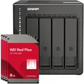 Produktbild: QNAP TS-453E-8G 32TB WD Red Plus NAS-Bundle NAS inkl. 4x 8TB WD Red Plus 3.5 Zoll SATA Festplatte