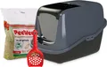 Produktbild: PeeWee Katzenklo EcoHus mit Haube geschlossen inkl. 3kg Streu Holzpellets + Schaufel