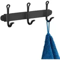 Produktbild: Wenko - Haken Leiste Wand Garderobe Handtuch Halter Nostalgie Trio Accessoires - Schwarz