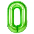 Produktbild: 40 Zoll 0 to 9 in Grün Nummer Folienballon Helium Zahlenballon Luftballon Riesenzahl Party Hochzeit Kindergeburtstag Geburtstag Number 0