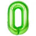 Produktbild: 40 Zoll 0 to 9 in Grün Nummer Folienballon Helium Zahlenballon Luftballon Rie...