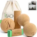 Produktbild: BACKLAxx® Faszienrolle 3er Set aus Kork inkl. Anwendungsvideos - Korkrolle ideal für Faszien, Rücken und Wirbelsäule - Schadstofffrei und antib... - Hellbraun