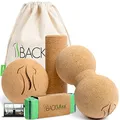 Produktbild: BACKLAXX® Faszienrolle Set aus Kork mit Massageball, Wirbelsäule & Rücken