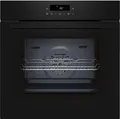 Produktbild: Neff B2CCJ7AK3 N30  Einbaubackofen, 59,4 cm breit, 71 L, Pyrolyse, 7 Heizarten, Air Fry, Kindersicherung, Grillfunktion, 10 Autoprogramme, schwarz