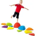Produktbild: Sport-Tec Hügelkuppen-Set, Balance Spiel, Balancierspiel, Flusssteine, Kinder, Gymnastikblöcke, Kindergarten, 11-tlg.
