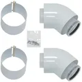 Produktbild: VAILLANT Bogen 45 Grad (2 St.) Brennwert Luft-/Abgasführung. PP. 60/100 mm