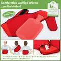 Produktbild: Wärmflasche Gürtel mit Bezug Klett zum Umbinden Überzug inkl. Wärmflasche