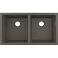 Produktbild: hansgrohe Unterbauspüle 43434290 820 x 450 mm, 2 Hauptbecken, steingrau
