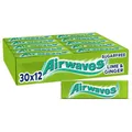 Produktbild: Airwaves Lime & Ginger, Zuckerfreier Kaugummi, Für frischen Atem und Frische-Kick, Minzfrische & Geschmack von Lime&Ginger, Airwaves Kaugummi Großpackung, 30 Packungen mit 12 Dragees