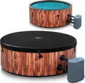 Produktbild: COIL Whirlpool SPA Aufblasbar, Schwimmbad mit Hydromassage, extra dünn, In- & Outdoor, 6 Personen, 175 cm, TEAK