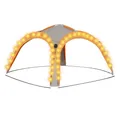 Produktbild: vidaXL Partyzelt Partyzelt mit LED und 4 Seitenwänden 3,6x3,6x2,3 m Grau&Orange