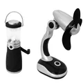 Produktbild: Set Dynamo Camping Lampe & mini Tischventilator | Gartenleuchte | Handventilator