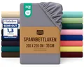 Produktbild: Utopia Bedding - Spannbettlaken 200x220cm - Grau - Oeko-Tex Zertifiziertes Gebürstete Mikrofaser Spannbetttuch - 35 cm Tiefe Tasche
