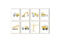 Produktbild: MeinBaby123® Poster Bagger, Bilder Kinderzimmer Deko, Baufahrzeuge, Kran, Baustelle, Babyzimmer, Wandbilder