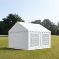 Produktbild: Partyzelt 4x5m Festzelt Gartenzelt Pavillon Bierzelt wasserdicht PVC weiß NEU