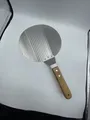 Produktbild: Asdirne Pizza-Schieber, Pizza Schaufel Metall mit Holzgriff: 14 cm Durchmesser