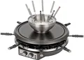 Produktbild: TH Raclette Fondue 2in1 Set  Grill Raclettepfännchen Gabeln 1900 Watt  RG1981F