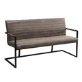 Produktbild: riess-ambiente.de Industrial Freischwinger Bank LOFT 160cm Taupe mit Armlehne