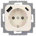 Produktbild: Busch-Jaeger 20 EUCB2USBAC-212 SCHUKO USB-A+C Anschluss Safety+ Cremeweiß Busch-Duro 2000 SI