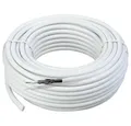 Produktbild: Schwaiger SAT Koaxialkabel (110 dB) SAT-Kabel, Koaxialkabel, Satellitenkabel, Kunststoff, weiß, Kabel, F-Steckern, 40 m