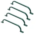 Produktbild: TRIBECCO Klettergriffe Haltegriffe für Outdoor & Indoor Metall Griffe für Spielplatz, Klettergerüst, Spielturm, Hochbett, Leiter und Kletterwand im Kinderzimmer (550 mm Grün, 4 Stücke)