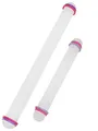 Produktbild: Praknu 2 Ausrollstab mit Abstandshalter 43 + 22cm - Antihaft - Spülmaschinenfest - Fondant Rollstab mit Distanzscheiben
