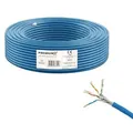 Produktbild: PremiumX 10m CAT 8 Netzwerkkabel LAN Kabel Verlegekabel Ethernet Cat8 Installationskabel 40 Gbit/s AWG 23 reines Kupfer S/FTP PiMF PoE Eca Klasse