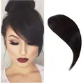 Produktbild: Echthaar Pony Clip In, Fransen Bang, Glatt, Naturschwarz, Haarverlängerung