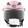 Produktbild: BHR 838 CHILDREN, Kinder-Motorradhelm Demi-Jet ECE 22.06, Rollerhelm mit kratzfestem Visier, Rosa, L - Rosa