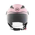 Produktbild: BHR Kinder-Motorradhelm Demi-Jet, 838 CHILDREN, Rollerhelm für Kinder/Kinder ECE 22.06 Typenzulassung, kratzfestes Visier und mikrometrische Auslösung, Pinke, L
