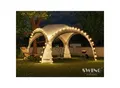 Produktbild: Swing&Harmonie® LED Event Pavillon XXL DomeShelter 450cm Garten inkl. Solarmodul Designer Gartenzelt Camping Partyzelt mit Beleuchtung - anthrazit